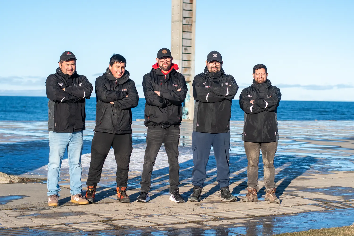 Equipo técnico de Control Agro en la costanera de Punta Arenas